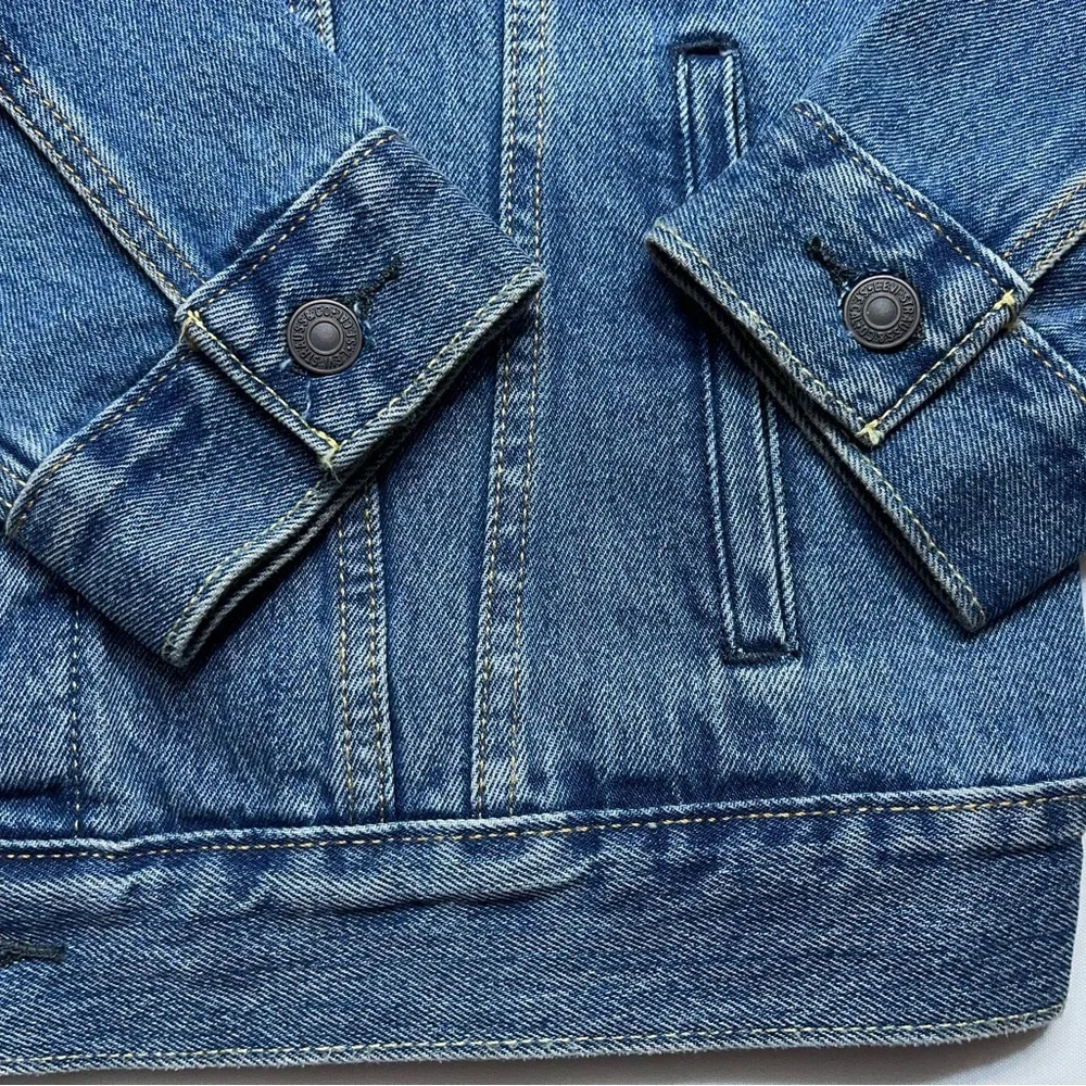 Levis Jacket Mens Size Medium Trucker Western Blue Denim Jean Cowboy Rodeo